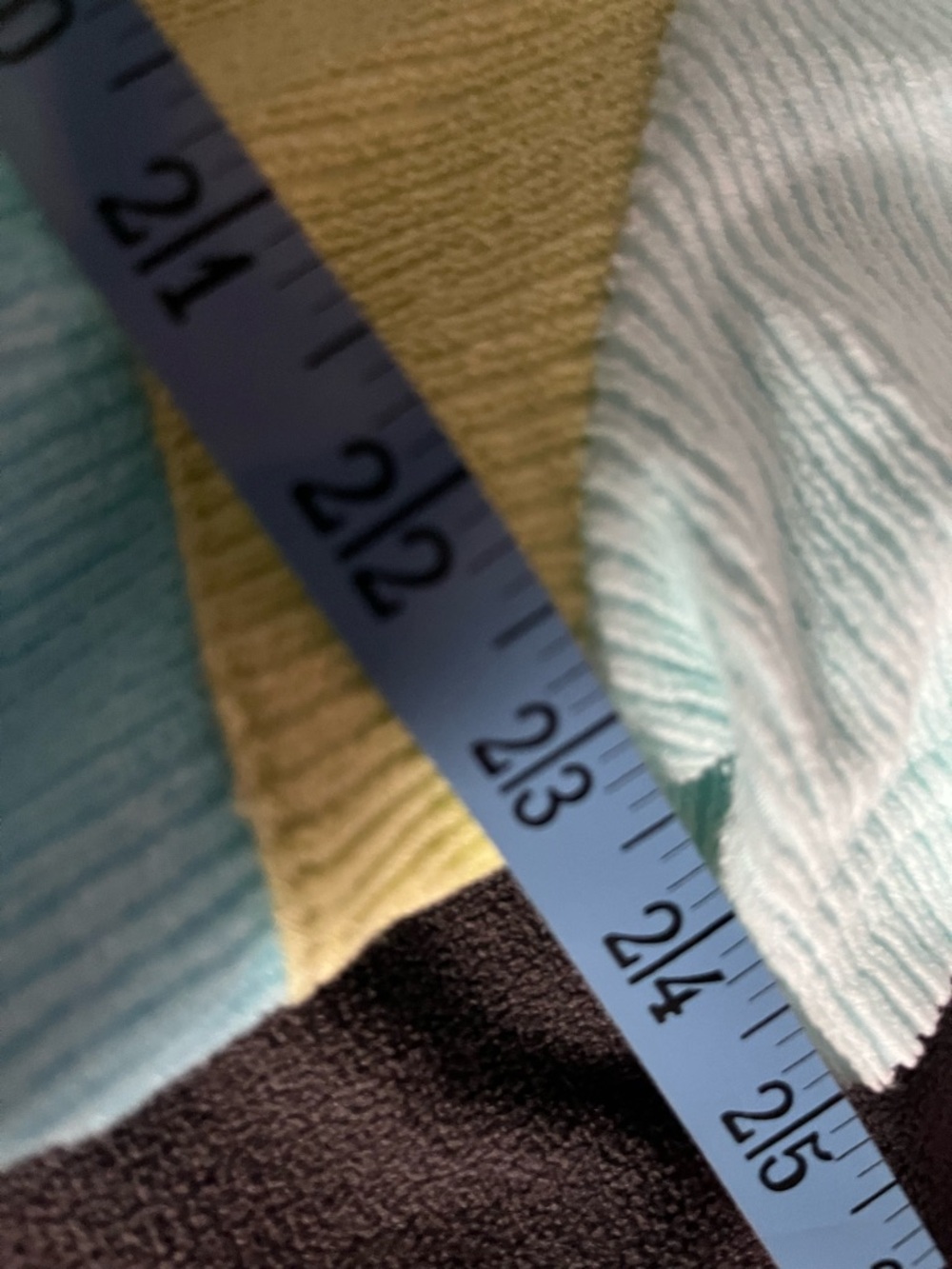 Stan Herman Light Blue Color Block Zip-Front House Dress with Yellow Stripe - Picture 11 of 11